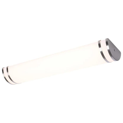 Satco 62-1871 brushed nickel LED vanity light, angled view