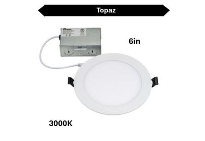 Halco T70908 12W 6" LED Downlight Dimmable Fixture Topaz Canless Slim